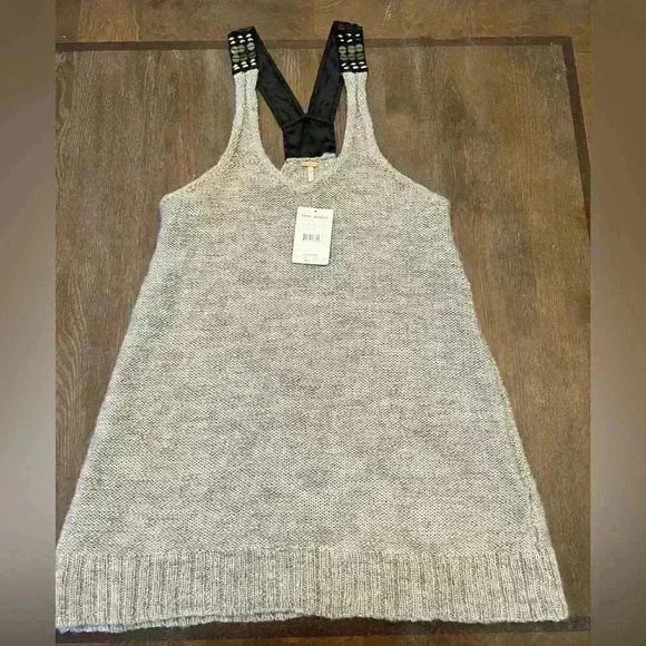 Free People Bronze Sequin Strap Knitted Tank / Tunic - Picture 3 of 6